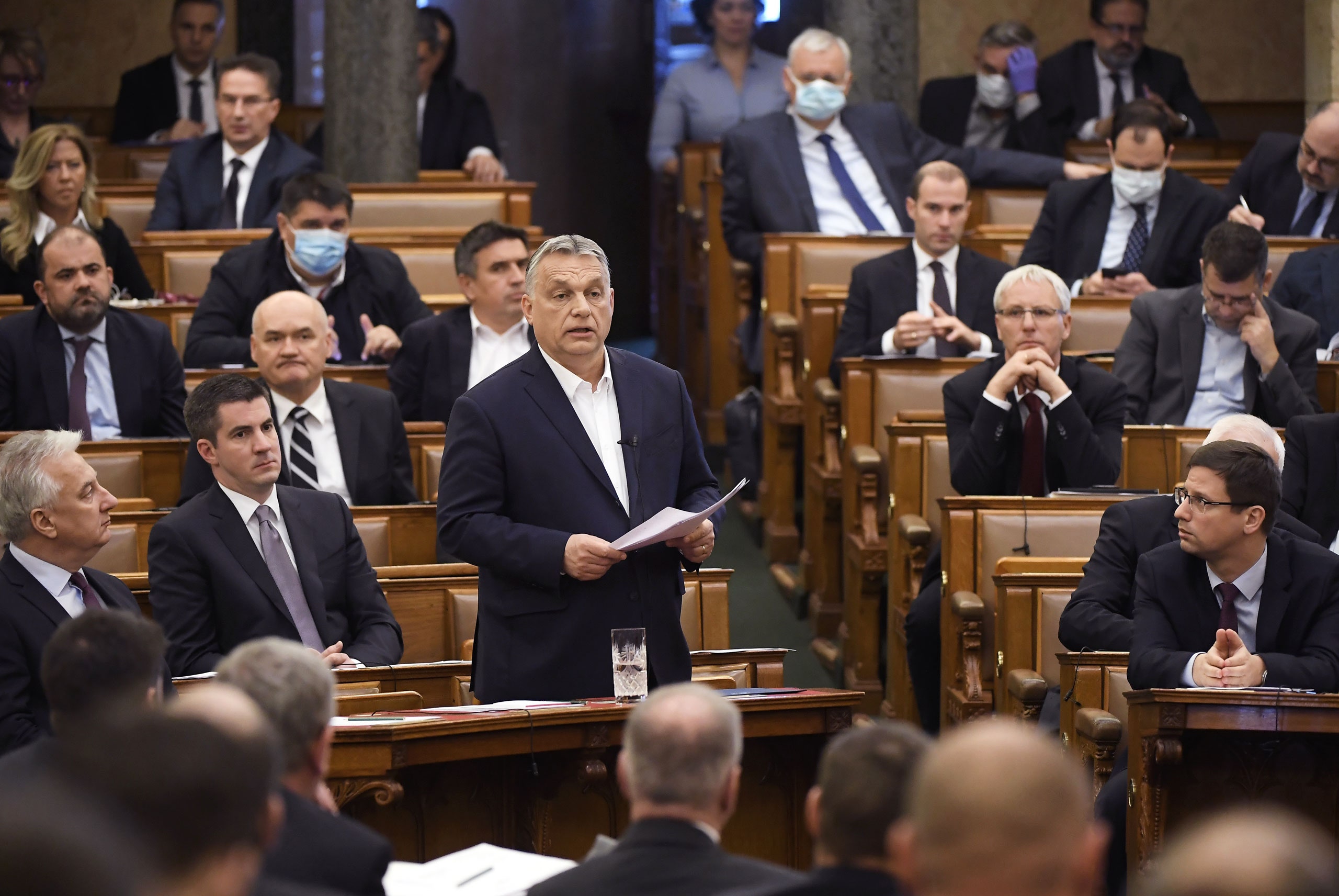 Orban in Hungarian Parliament
